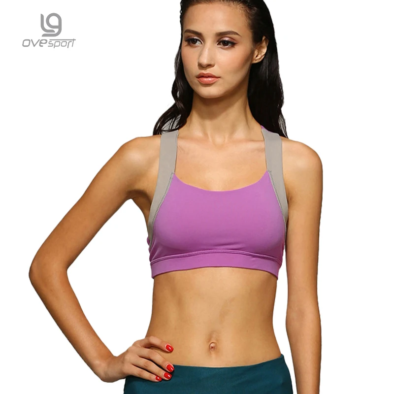 OVESPORT Fitness Women Yoga Bras Sport Strappy Running Gym Bras
