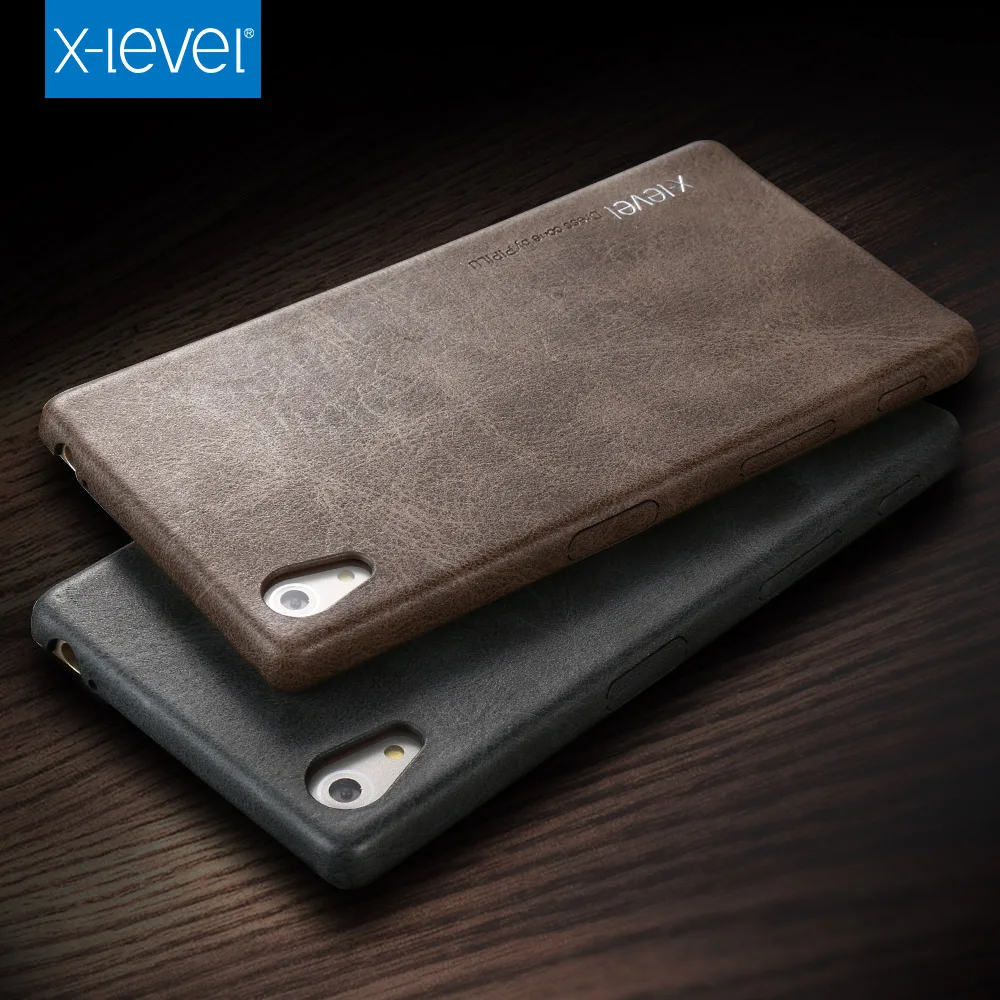 

X-Level Phone Case Cover For Sony Xperia Z5 Ultra thin Retro Vintage X Level Leather Back Protective Shell