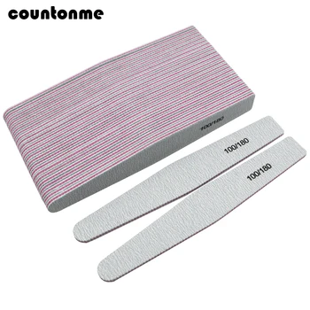 

50Pcs/lot Professional nagel vijlen 100/180 Block Diamond Buff For Nail Washable Nail Art Files nails accessoires lime a ongle