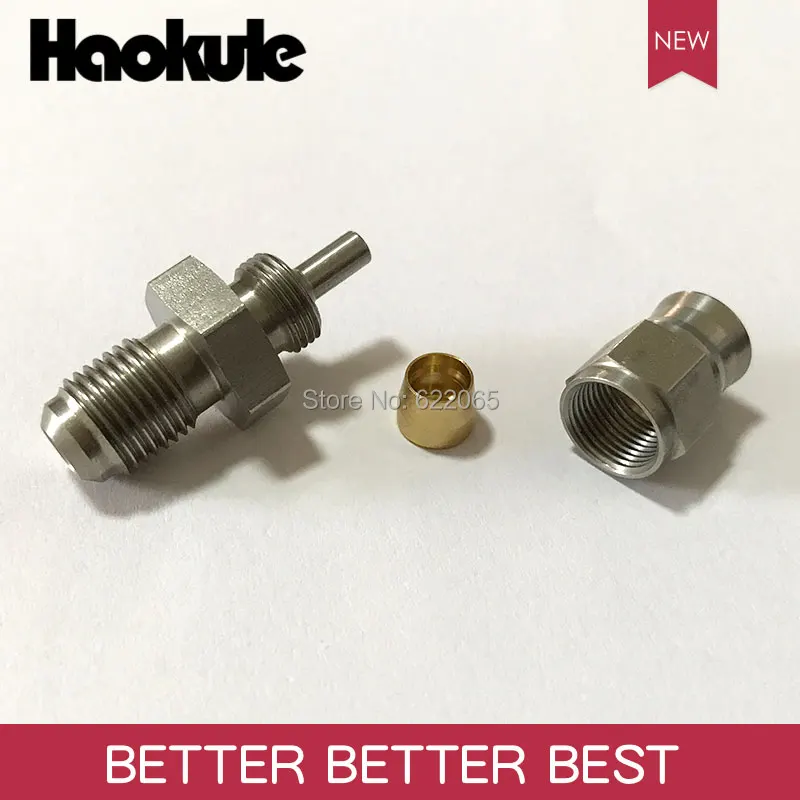 Haokule прямой мужской шланг Конец M10* 1,0-AN3 PTFE тормозной тефлоновый Шланг Концевой фитинг
