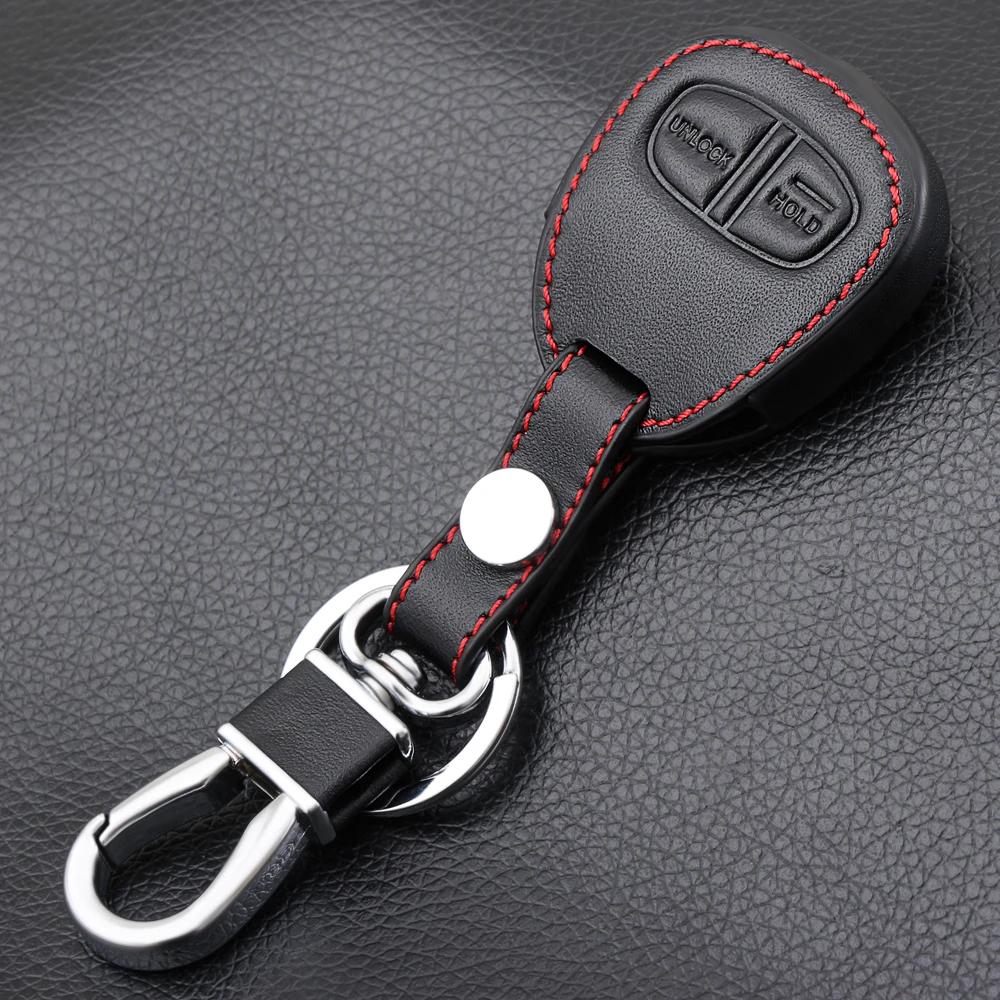 Remote Control Leather Key Case For Mitsubishi Outlander Ex Lancer Asx Pajero 2 Button