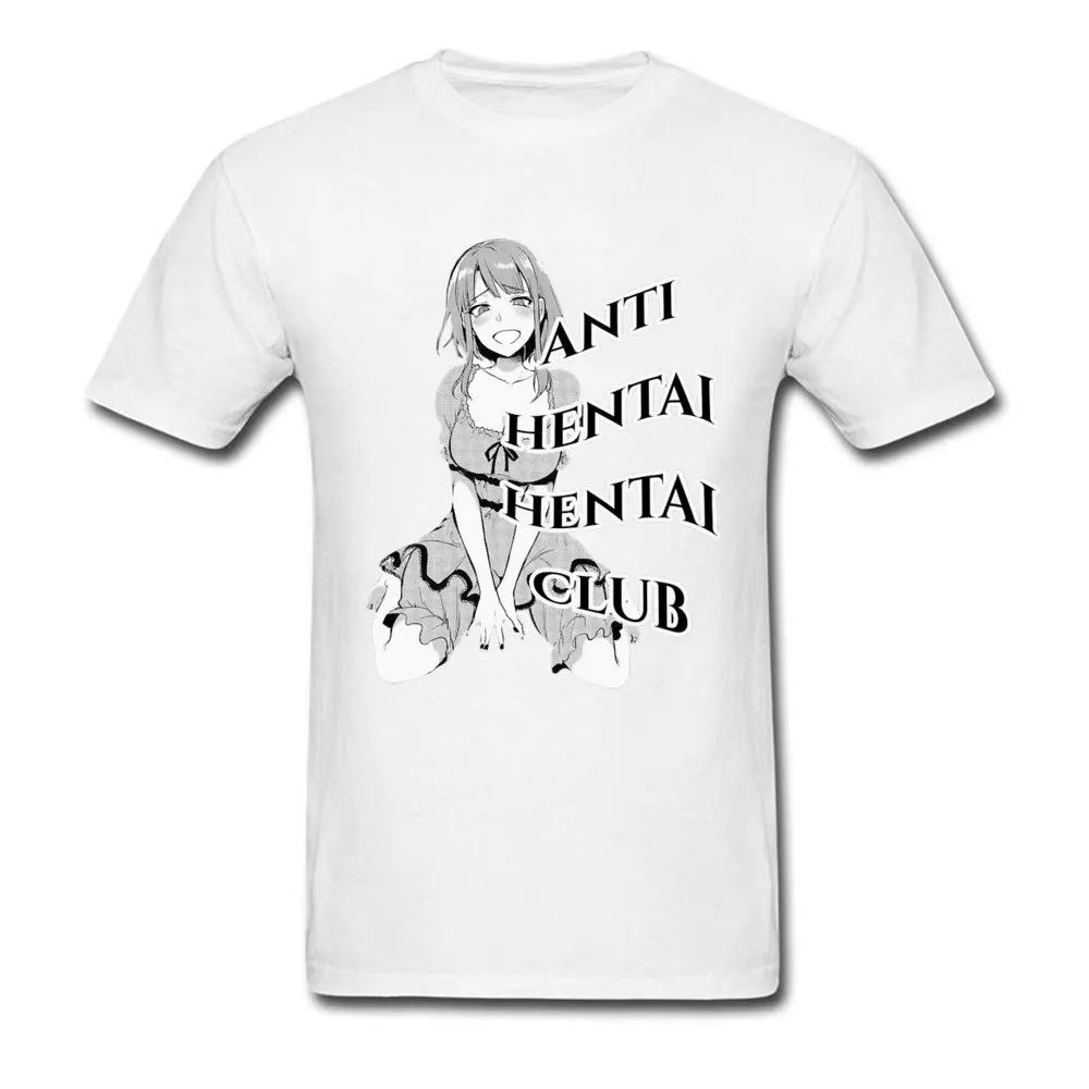 Baka-Waifu-Club Tops Shirt High Quality O-Neck Crazy Short Sleeve 100% Cotton Man T-shirts Funny Tee-Shirt Free Shipping Baka-Waifu-Club white