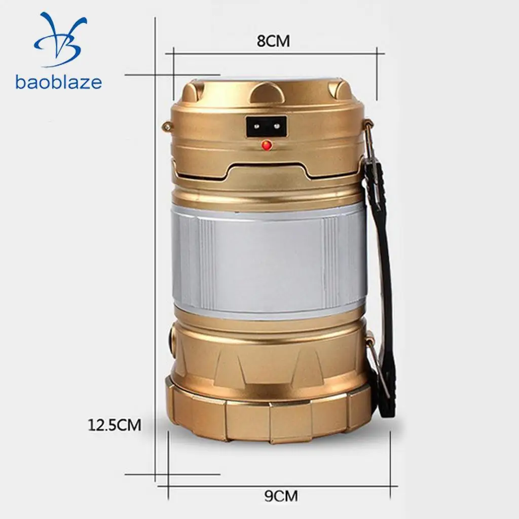 Portable Solar USB Charging Rechargeable Outdoor Camping Tent Lights 