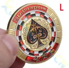 1PCS L Памятные монеты металлические банкиры porker star Card Guard протектор металл ремесло покерные фишки покерная игра Hold'em аксессуары - Цвет: 1PCS L