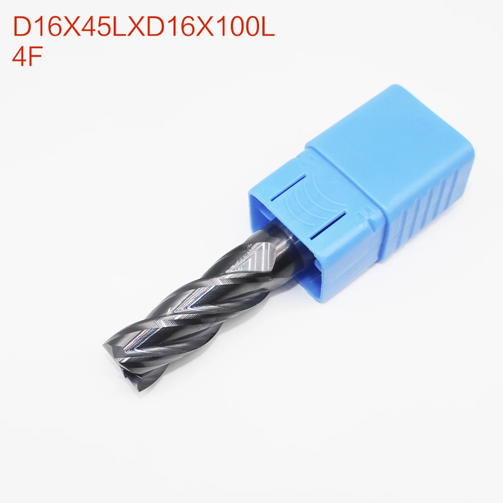 

1PCS D16X45LXD16X100L 4 Flute HRC50 16mm CNC Endmill Router Bits Solid Carbide Endmill Standard Length face mill Milling Cutter