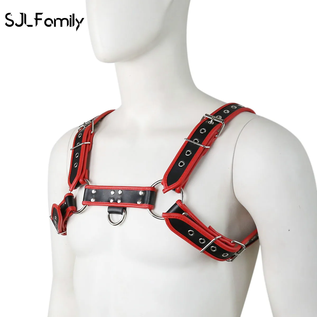 

Factory Spot Wholesale Amazon Adult Supplies Source Red Leather Belt Double Hoo Double Shoulder Chest Belt