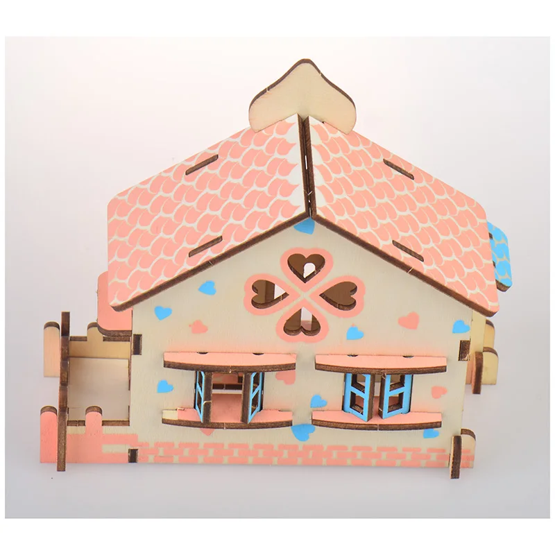 Детские DIY 3D Mode домашние игрушки наборы романтический дом деревянные пазлы обучающая игрушка модель строительные деревянные игрушки для детей и взрослых