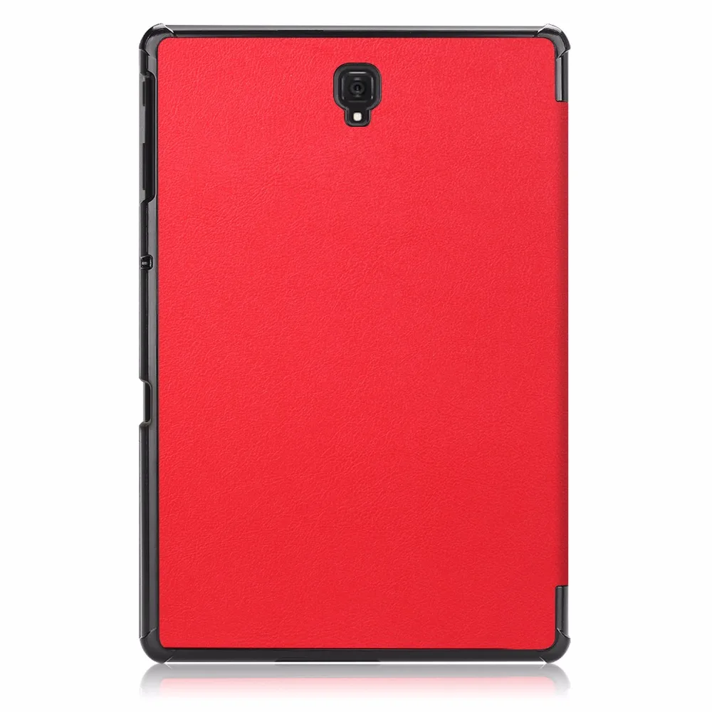 100 шт./лот Кастер сплошной цвет три раза оптовая кожа флип чехол для Samsung Galaxy Tab A A2 10,5 2018 T590 T595 T597