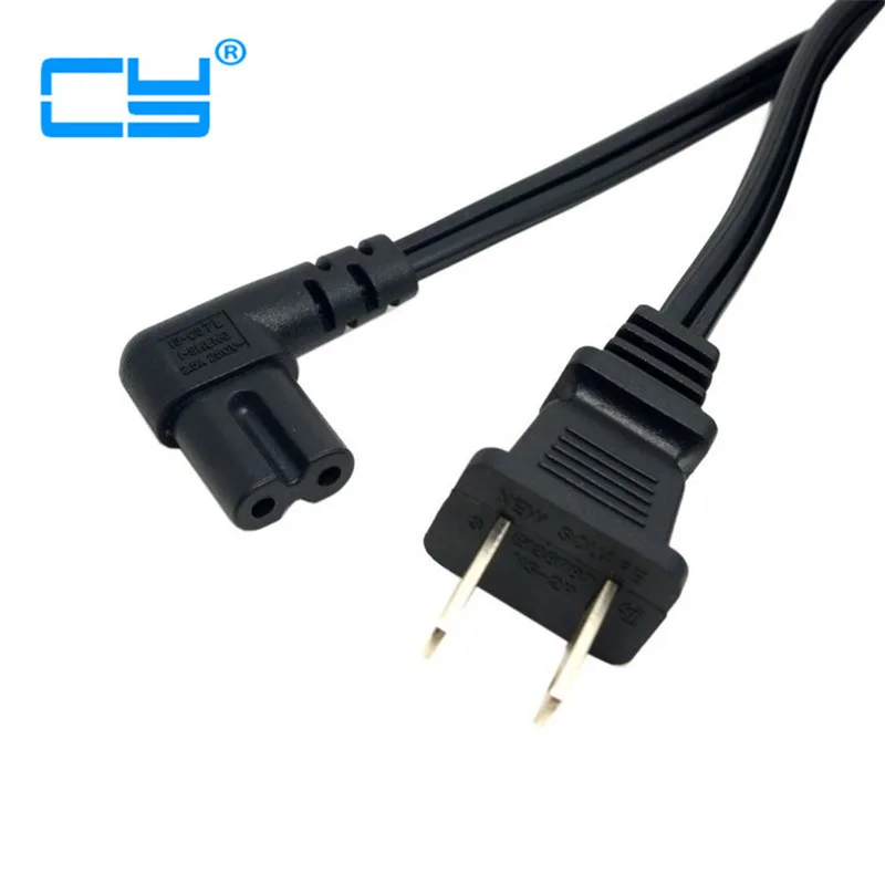 Buy 1m Figure 8 C7 AC power cord USA type right angled