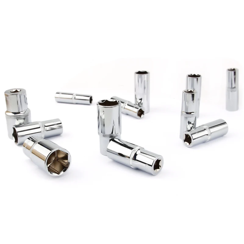 

1Pcs 1/2" Inch Drive Long Hex Socket Head Deep Sockets 12.5mm Square Hole Machine Auto Repair Ratchet Wrench Tool 78mm Length