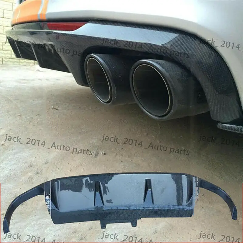 Натуральный карбоновый задний бампер для губ Диффузор подходит для 2010 2011 2012 Ford Mustang
