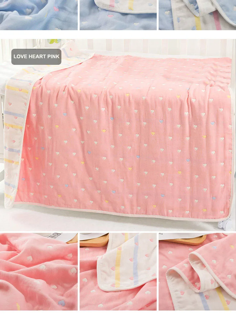 Чистый cotton120x150cm шесть плотные двухслойные брюки из сетчатой ткани детская Ванна мягкие полотенца детские постельные принадлежности