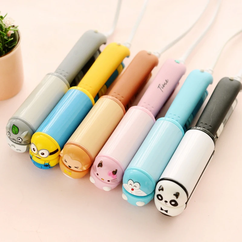 

USHOW Mini Hair Straightener Cartoon Hair Tools Portable Travel Straightening Curling Irons High Quality Cute Flat Irons