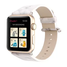 Marble printed leather band loop for apple watch series 4 3 2 pu Leather Replacement strap for Apple iwatch 44mm 42mm 40mm 38mm