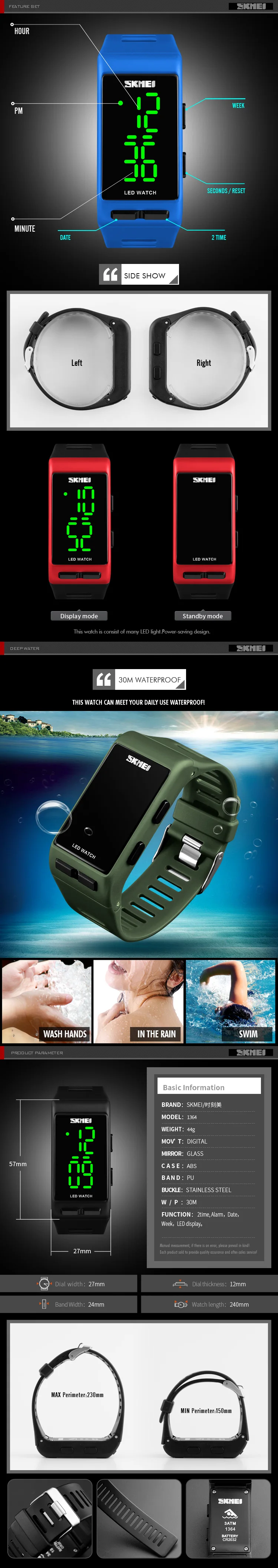 Women Waterproof Electronic Ladies Watch
