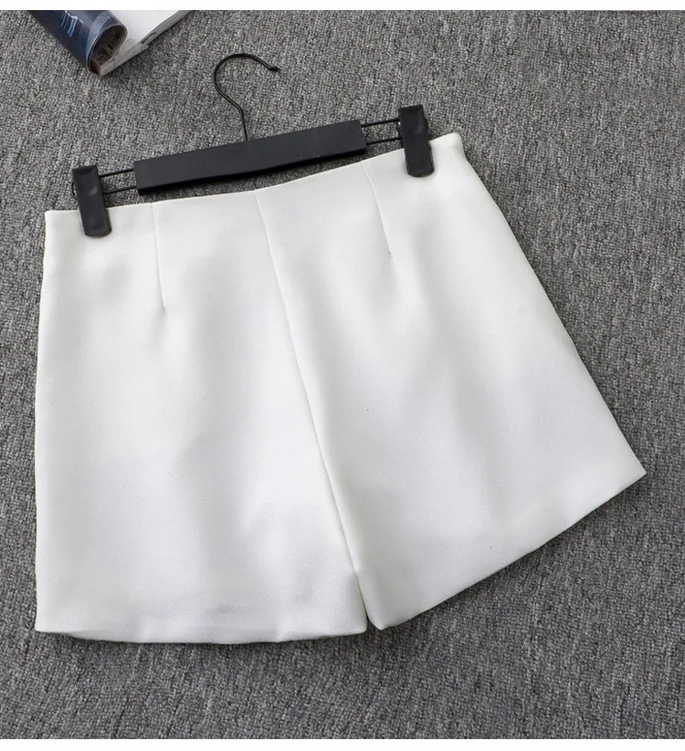 trendy plus size clothing Sungtin Summer Beach Women Shorts High Waist Wide Leg Shorts Black White 2022 New Casual Short Pants Ladies Shorts Pockets dickies shorts