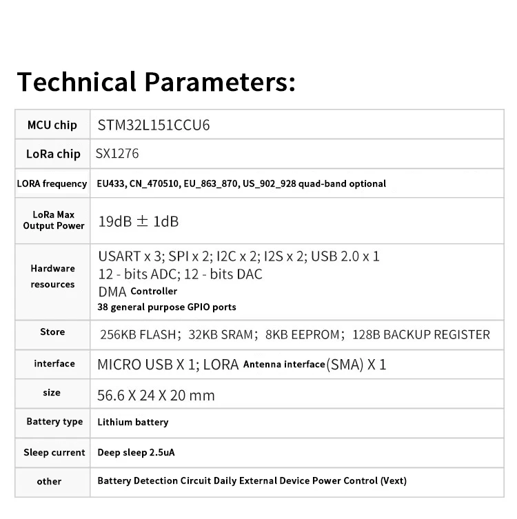 5 шт STM32L151CCU6 + SX1276 LoRaWAN узел Ultra Low Мощность 1/2AA Li SOCl2 развитию