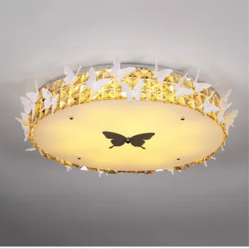 

Art deco butterfly Children bedroom ceiling light fixtures Crystal wedding Lighting Led Ceiling Lamp for office study led light