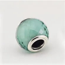 Original 925 Joyería de Plata Esterlina Verde Murano Glass Beads Fit Pandora Pulsera Del Encanto de DIY Que Hace Para Las Mujeres P5011D