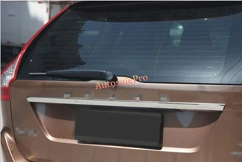 

Steel Rear Door Trunk Handle Upper Lid StripesTrim Cover 1pcs for VOLVO XC60 2009-2013