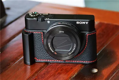 Ручка для фотоаппарата чехол corium сумка защитный чехол для sony rx100 rx100ii rx100iii rx100iv rx100v rx100vi RX100m6 m5 m4 m3 - Цвет: Черный