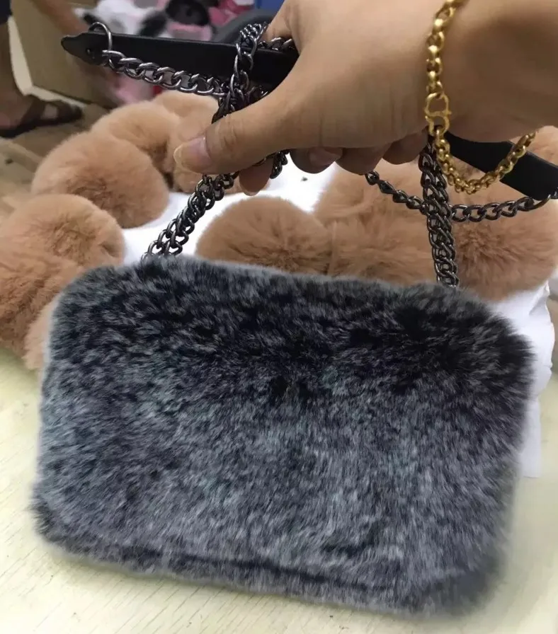

Really rabbits fluffy plush fur leather case for samsung galaxy S7 Edge s6 Edge s8 s8plus case Messenger chain cover Flip Purse