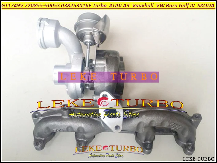 GT1749V 720855 720855-5005S 038253016F Q Turbo Turbocharger For AUDI A3 Vauxhall For Volkswagen VW Bora Golf IV SKODA Octavia ASZ 1.9L TDI (2)