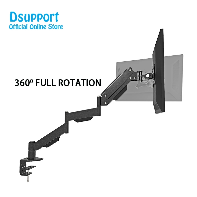 

L155 Gas Spring Long Arm 17-27" LCD Computer Monitor Holder Full Motion TV Mount Desktop Bracket