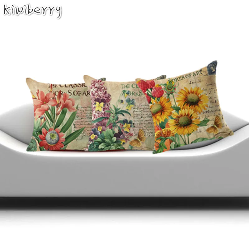 

Cheap Car Seat Linen Cushion Nordic Vintage Flower Outdoor Chair Cushions Home Decor For Sofas Pillow Free Ship LHS-1602