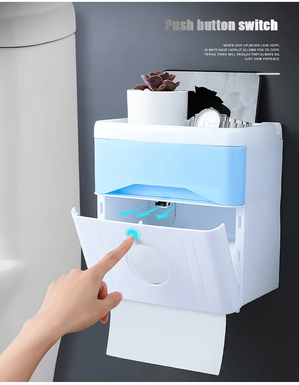 BAISPO держатели туалетной бумаги настенный водонепроницаемый тканевый ящик с ящиком для телефона Полка для хранения портативный держатель туалетной бумаги