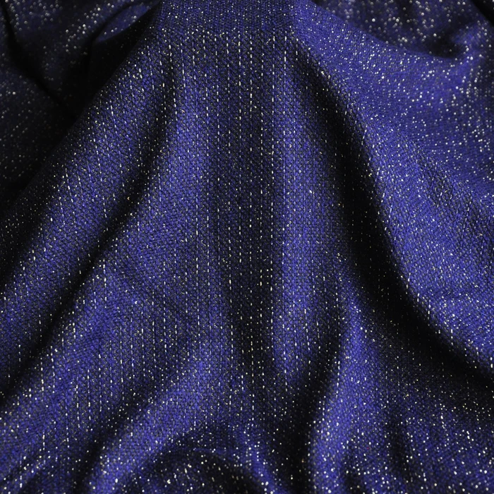 Темно-синяя блестящая линия сплетенная трикотажная ткань цена для 1/2 метра 160 см