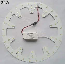 DIY Круглый 15 Вт 18 Вт 24 Вт светодио дный потолочный светильник ЖК-панель PCB светодио дный вниз источник света techo светодио дный 120 В 220 В 230 В 240 В