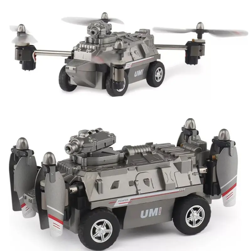 

1Set FY330 2 In 1 Air and Land Mode 0.2MP 720P WIFI FPV Military Helicopter Drone Tank Car Toys 2.4G 4CH RC Quadcopter