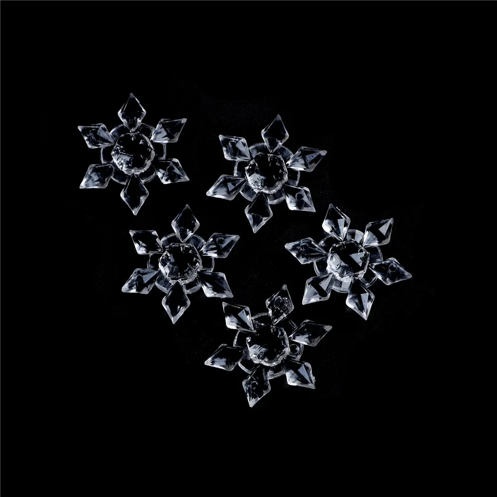 5 шт./упак. Crystal Clear акриловые снежинки Рождественские украшения Снежинка вечерние праздничные рождественские украшения Рождество DIY Декор