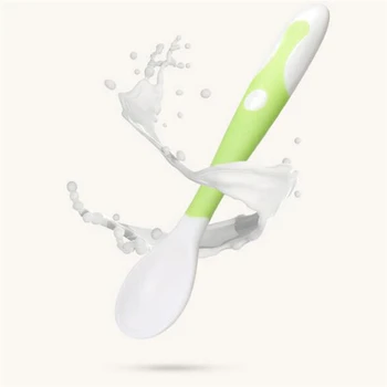 

Safety Infant Feeding Spoons Tableware Baby Learning To Eat Portable Elbow Twist Spoon Baby Supplies