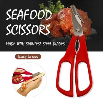 

1PC Stainless Seafood Scissors Lobster Fish Shrimp Crab Seafood Scissors Shears Snip Shells New Kitchen Tool mutfak malzemeleri