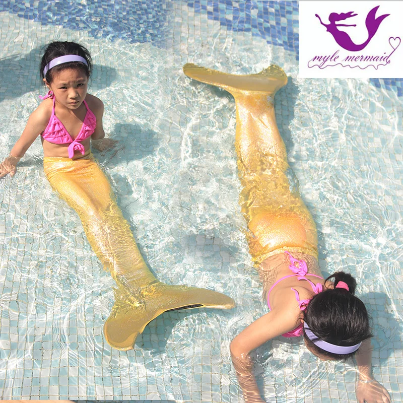 Детская одежда для плавания с хвостом русалки для девочек одежда для плавания Детский костюм косплей платье с хвостом русалки подарок на день рождения