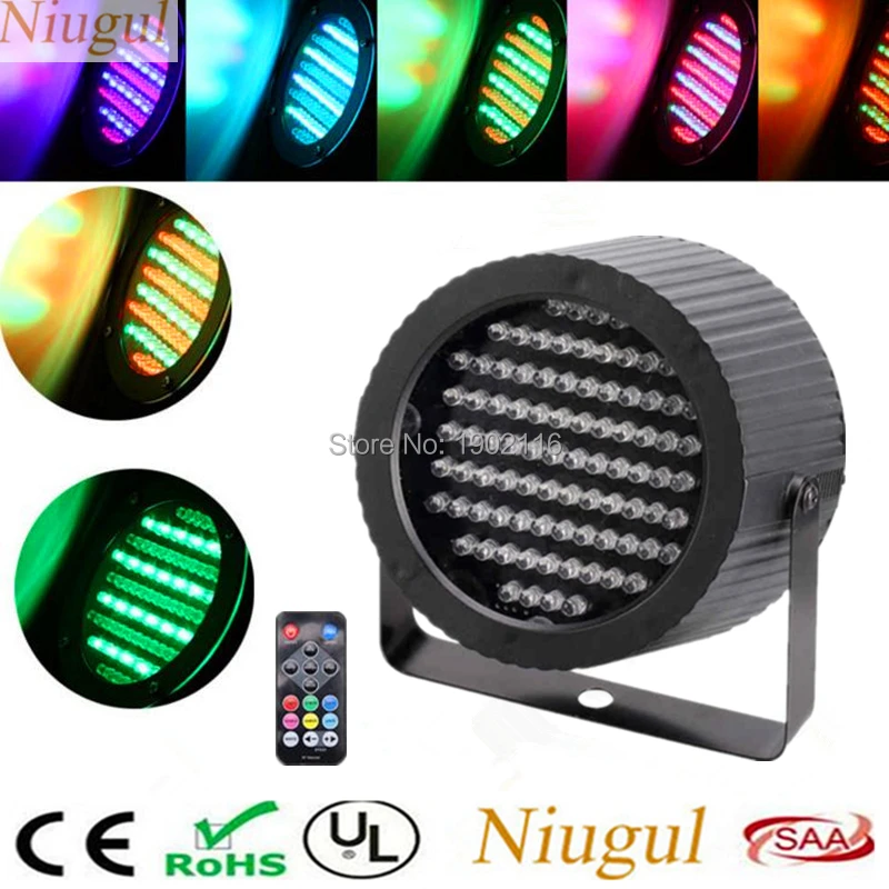 

With Remote Control Stage Par Light 86 LEDs DMX512 RGB LED Strobe Light 25W Party Light For Disco Bar Show Pub KTV DJ Lighting