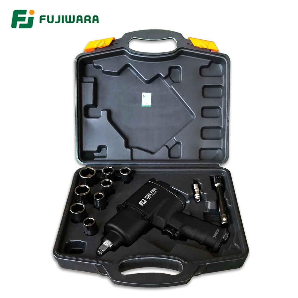 Chave de Impacto Fujiwara Air Chave Pneumática 1 e 2 1280n. m Torque Grande Manga Pneumática Ferramentas Pneumáticas