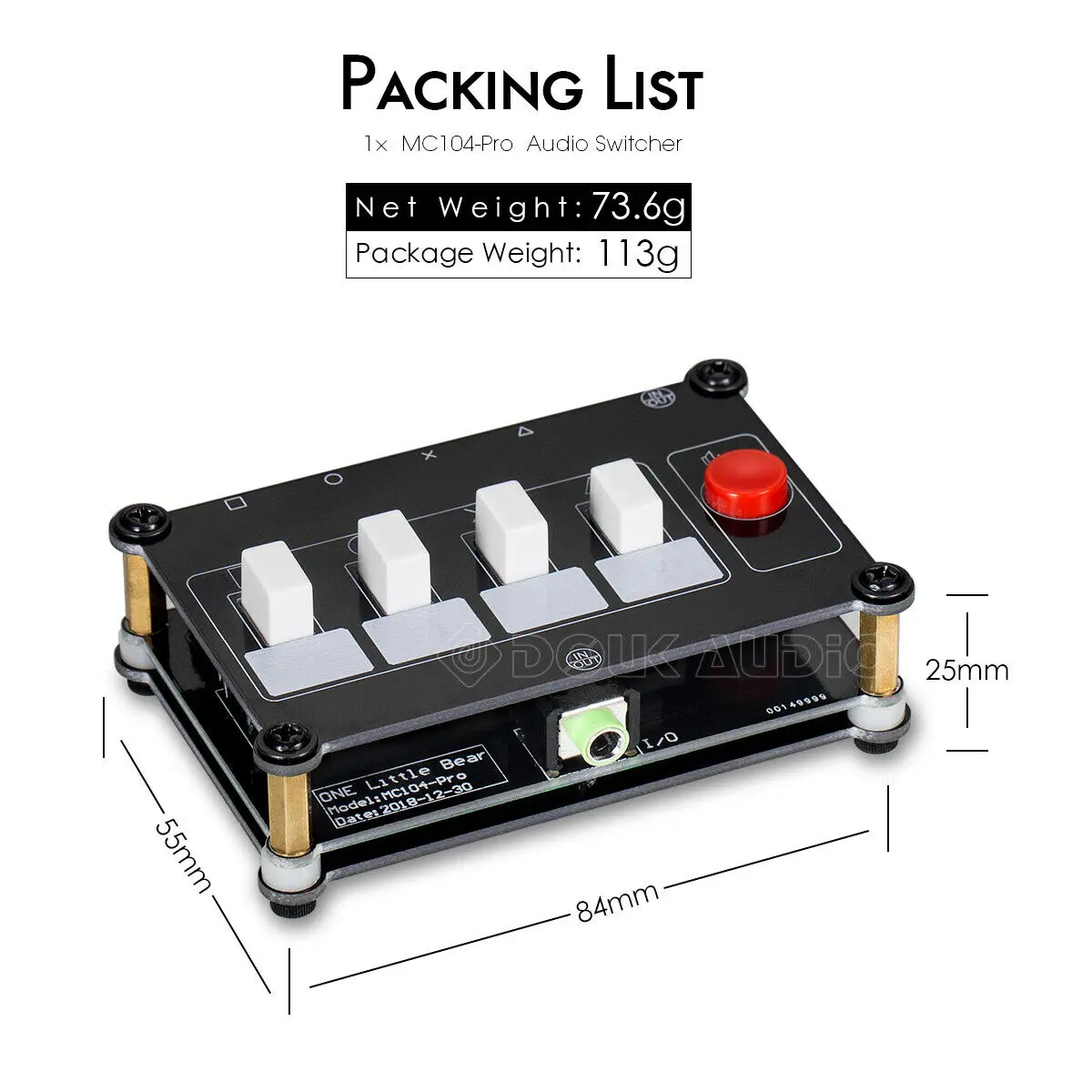 Little Bear Mini 4(1)-IN-1(4)-OUT 3.5mm Audio Switcher Passive Selector Signal Splitter Amplifier subwoofer amplifier