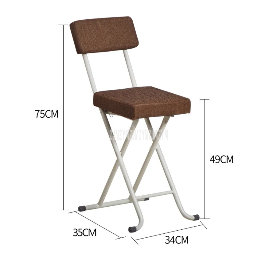 49 см, высота сиденья, складной обеденный стул, простой современный металлический стальной каркас, наполнитель губки, для гостиной, отдыха, офиса, компьютерный стул