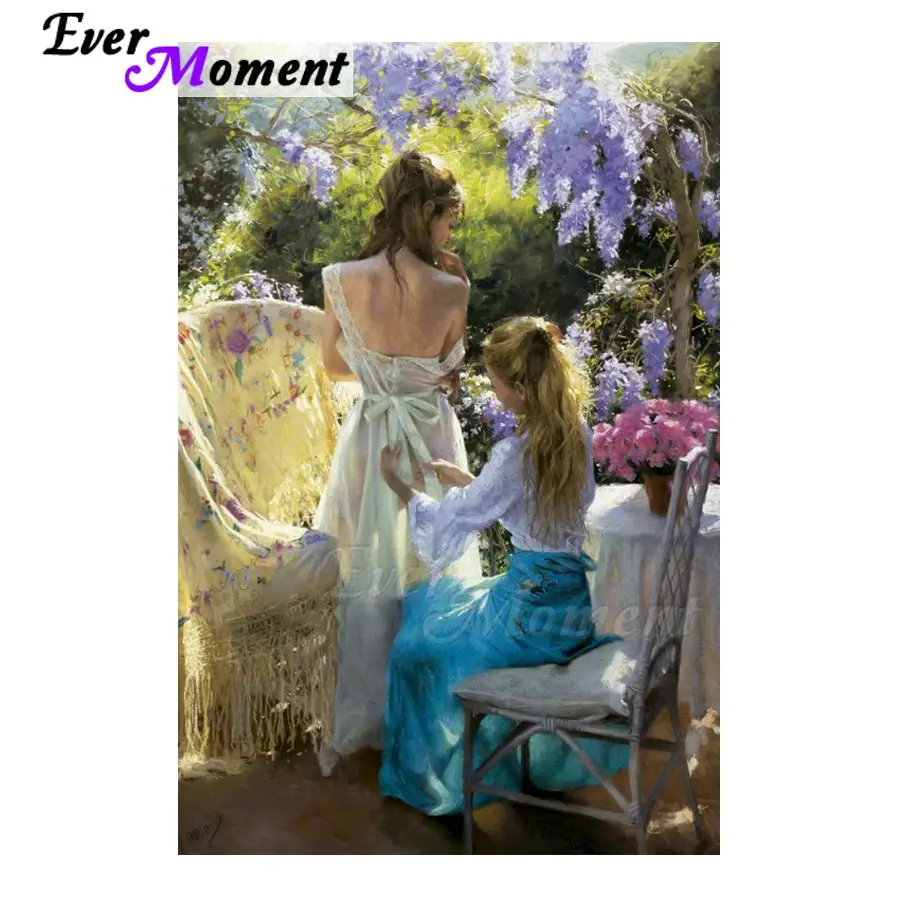 Ever Moment Diamond Painting 5D DIY Full Square Drills Woman Decoration For Home Embroidery Picture Mosaic S2F1898 | Дом и сад
