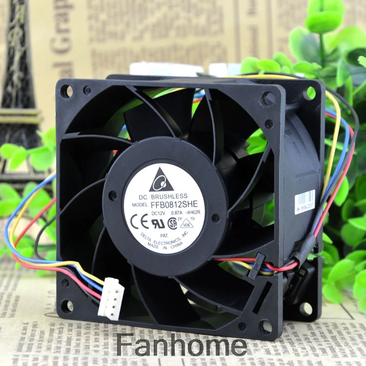 Для Delta DELTA 8038 8 см 12V0.87A двухшаровой четырехпроводной ШИМ вентилятор контроля