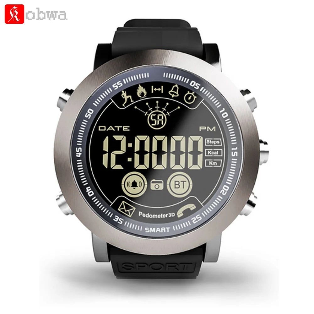 

Kobwa KF23 Smart Watch Men Professional Sport IP68 Waterproof 610Mah Battery 33 Months Long Time Standby Vintage Clock