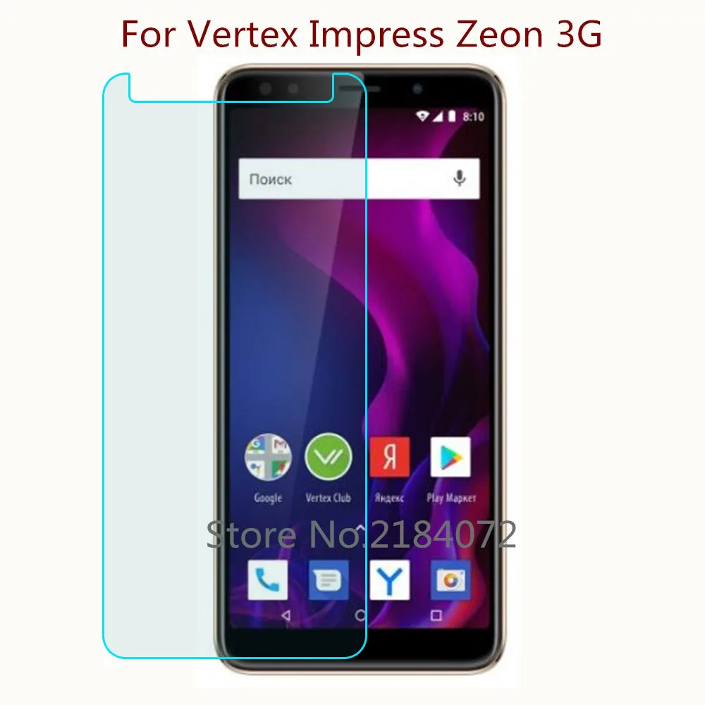 9H 2.5D Защитное стекло для экрана Vertex Impress Zeon 3G закаленное смартфона Передняя
