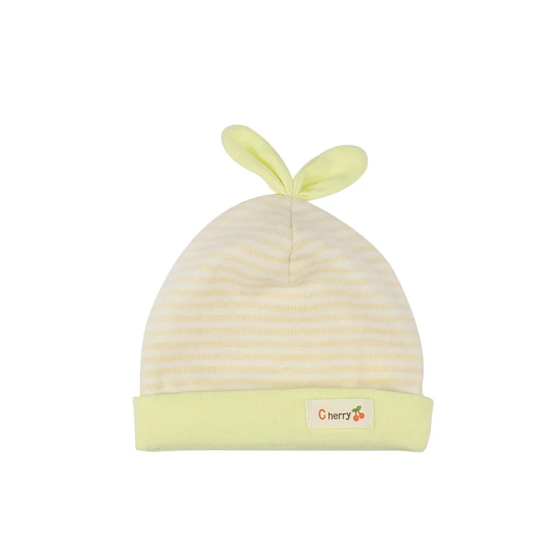 Cotton Striped Newborn Baby Hat Rabbit Ears Infant Tire Hat Baby Boys Girls Beanie Hat Soft Cute Hat Spring Baby Boys Clothing (19)