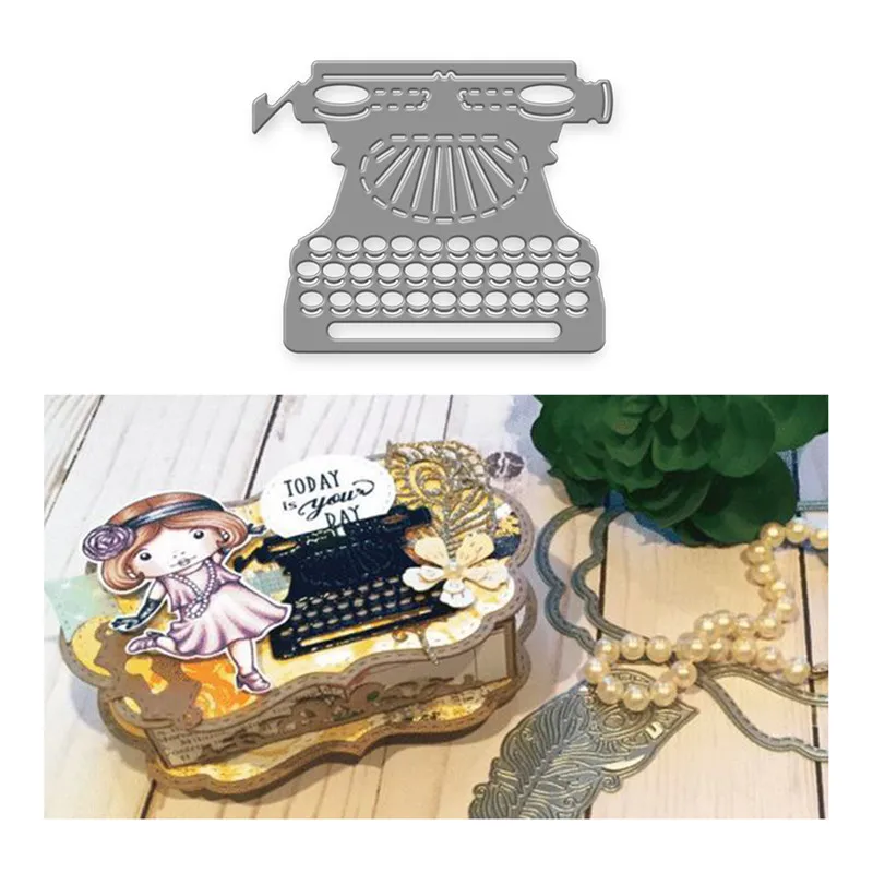 

DiyArts 1 Pcs/lot Metal Cutting Dies Scrapbooking for Card Making DIY Embossing Cuts New Craft Die Vintage Typewriter Element