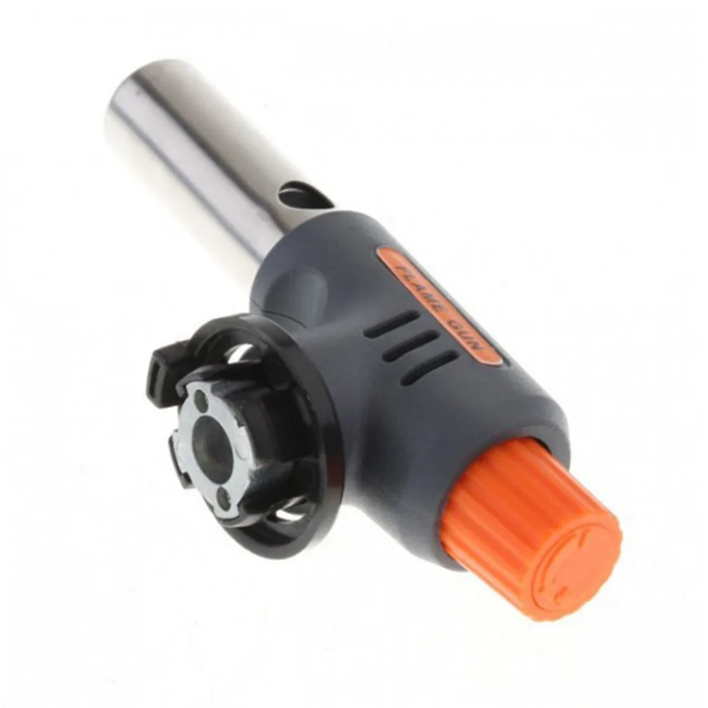 Portable Gas Torch Lighter Flamethrower Butane Burners Auto Ignition Camping Welding BBQ Outdoor