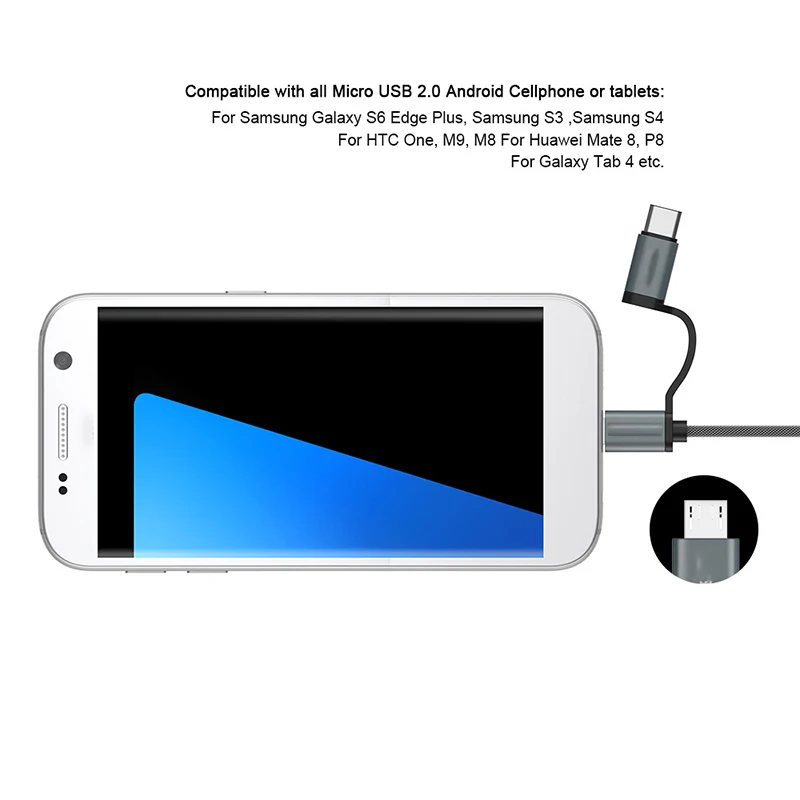 2 в 1 QC3.0 usb type-C кабель зарядного устройства для телефона Android Универсальный Micro USB кабель быстрой зарядки для смартфона