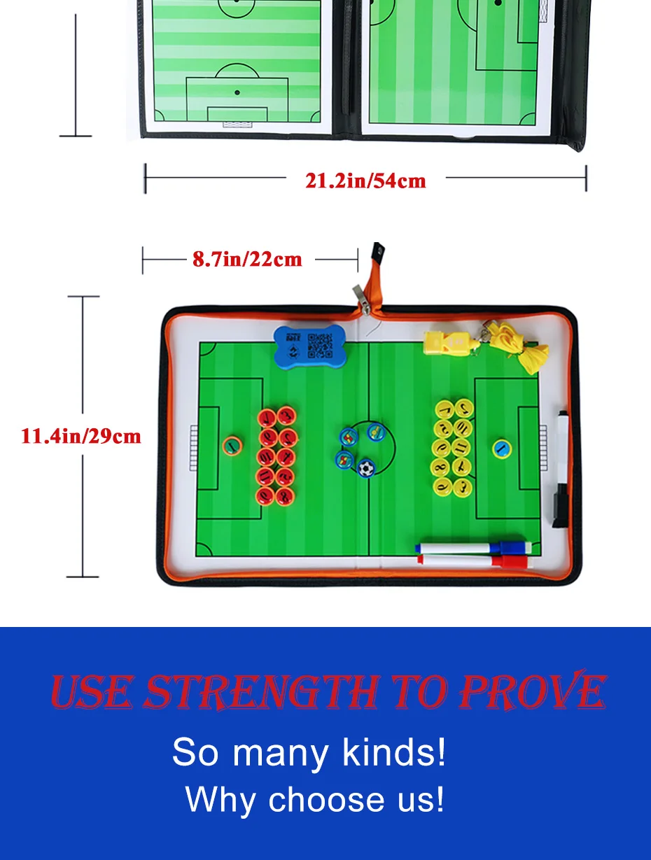Тактическая доска для футбола, баскетбола, молнии, тренера, буфера, баскетбола, Двухсторонняя доска, ПУ материал, футбол, три раза, тренерская доска
